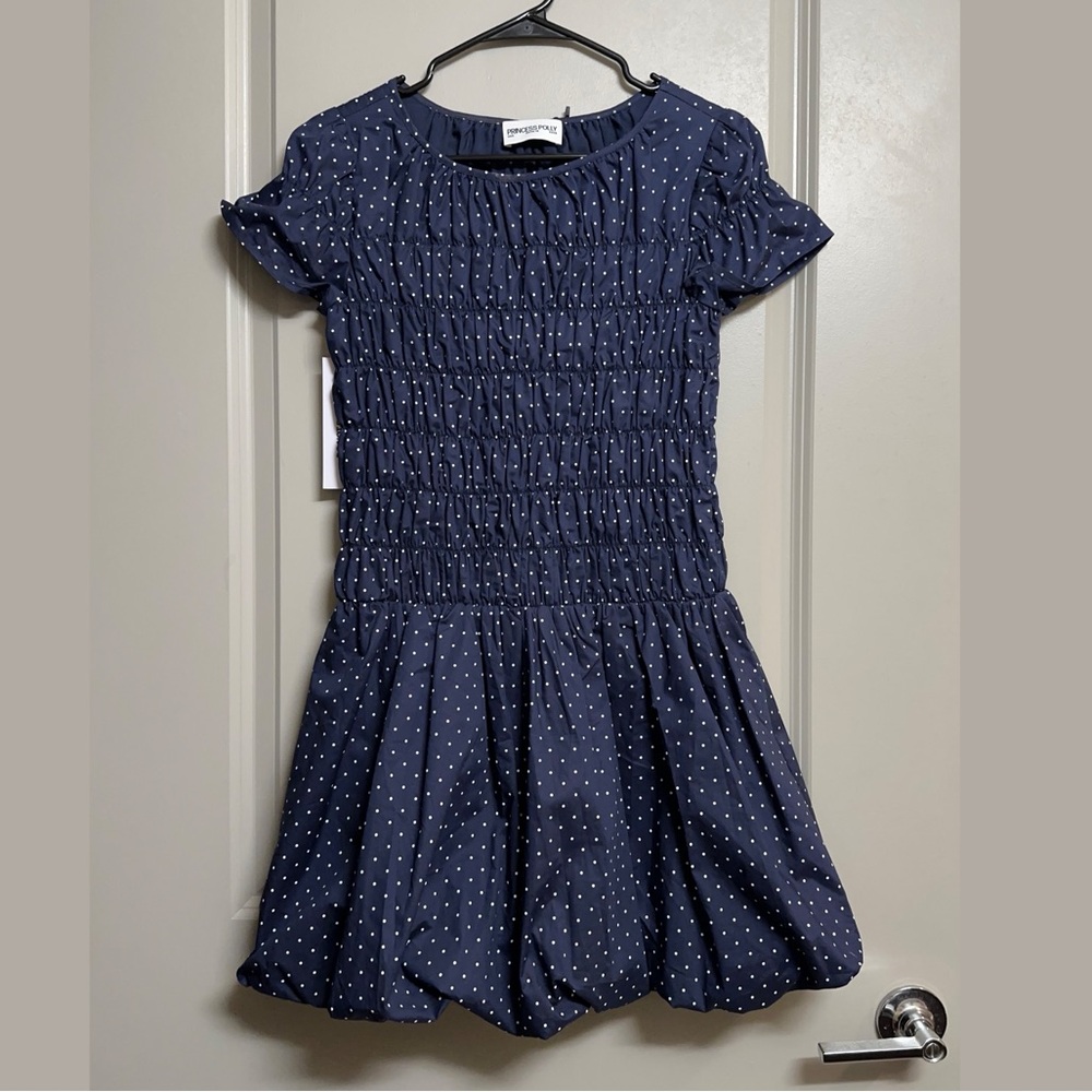 Princess Polly Kennedia Shirred Bubble Hem Mini Dress